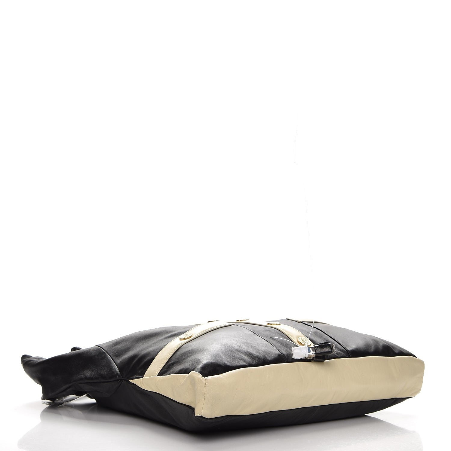 Chanel Lambskin Large Girl Bag Black Beige 4 of 11
