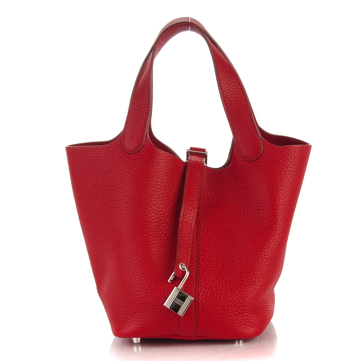 Hermes Taurillon Clemence Picotin Lock 18 PM Rouge Garance 1 of 7