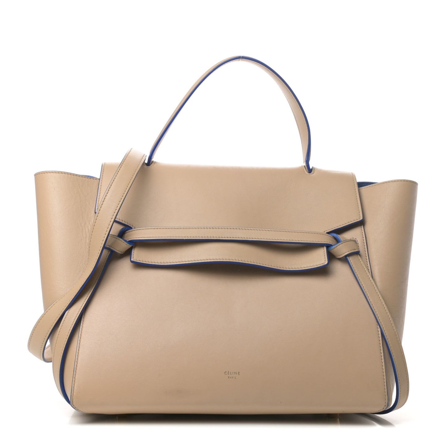 Smooth Calfskin Mini Belt Bag Beige Blue
