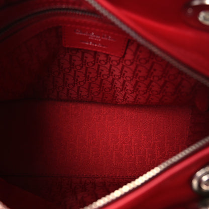Christian Dior Lambskin Cannage Medium Lady Dior Red 5 of 10