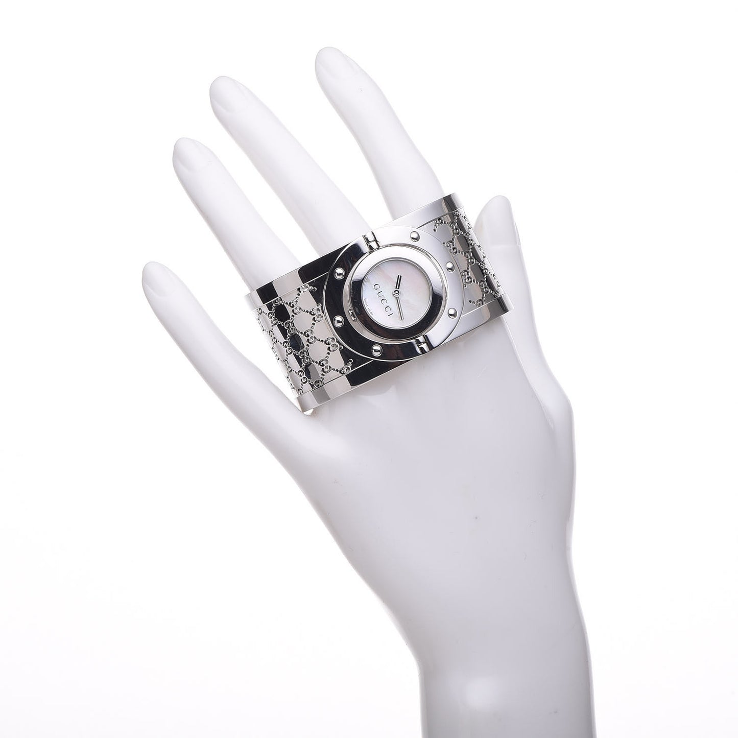 Stainless Steel Mother of Pearl 33mm Twirl Quartz Watch