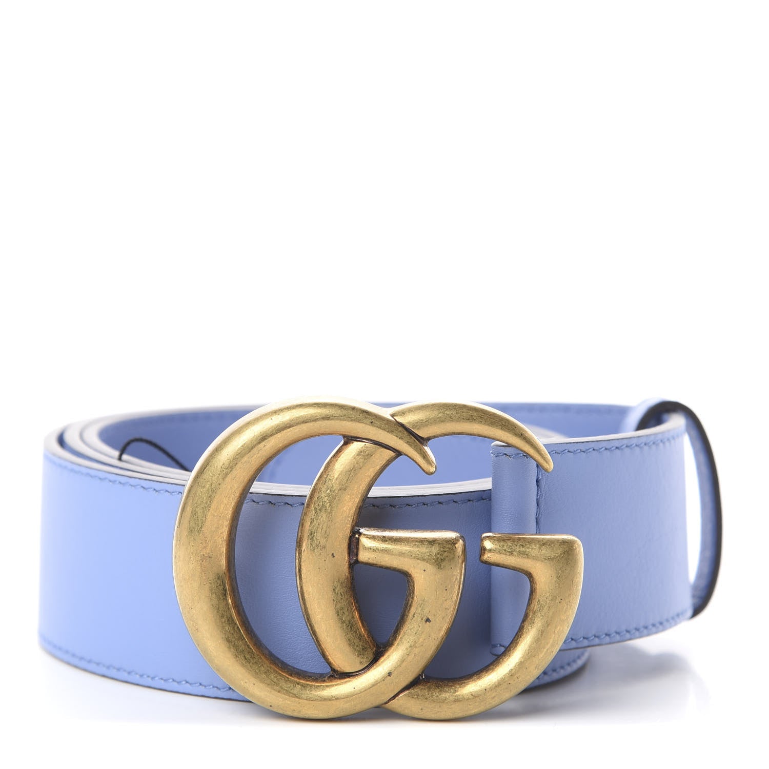 Gucci Calfskin Double G 40mm Belt 100 40 Clear Sky Blue 1 of 11