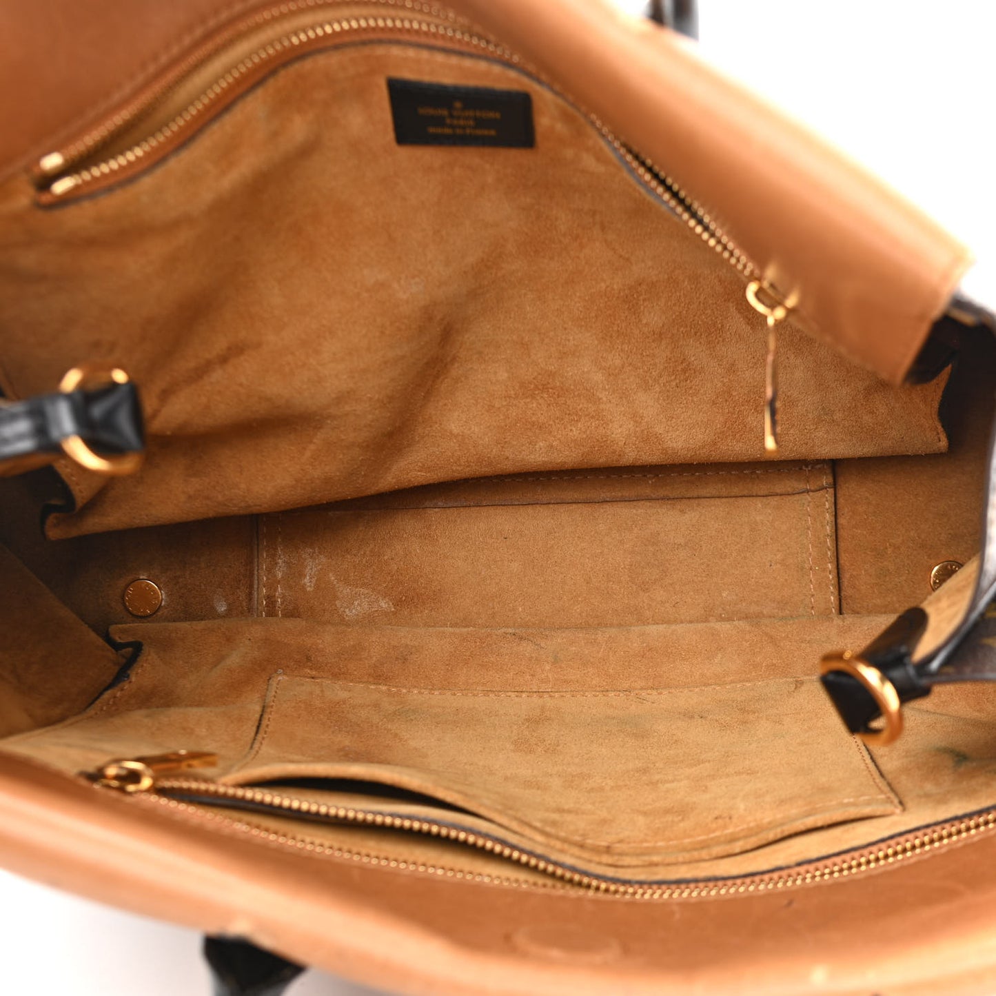 Monogram Cuir Orfevre Tote W PM Noisette