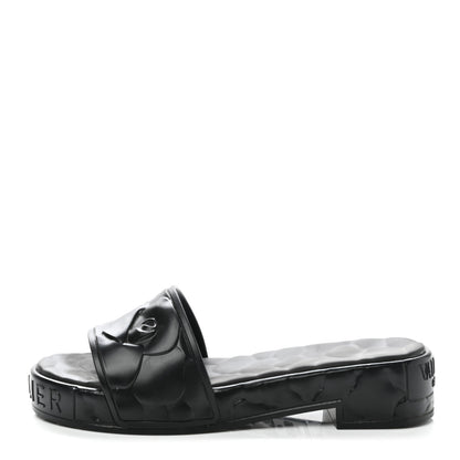 Valentino Garavani Rubber Atelier 03 Rose Edition 25/40mm Platform Slide Sandals 36 Black 1 of 8