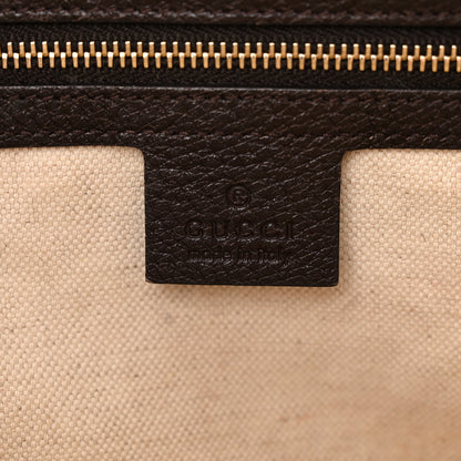 Gucci Monogram Vintage Web Medium Webby Bee Boston Dark Brown 6 of 18