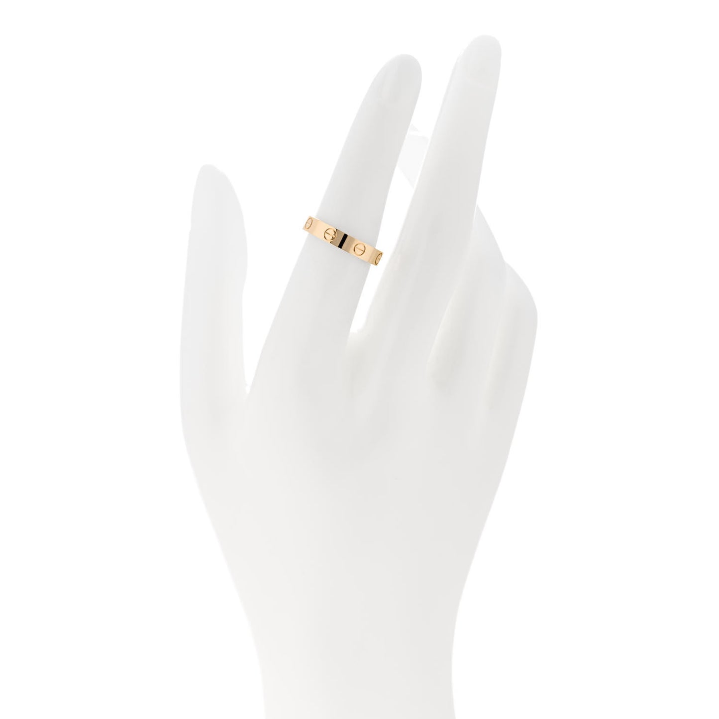 18K Yellow Gold 3.5mm LOVE Wedding Band Ring 52 6