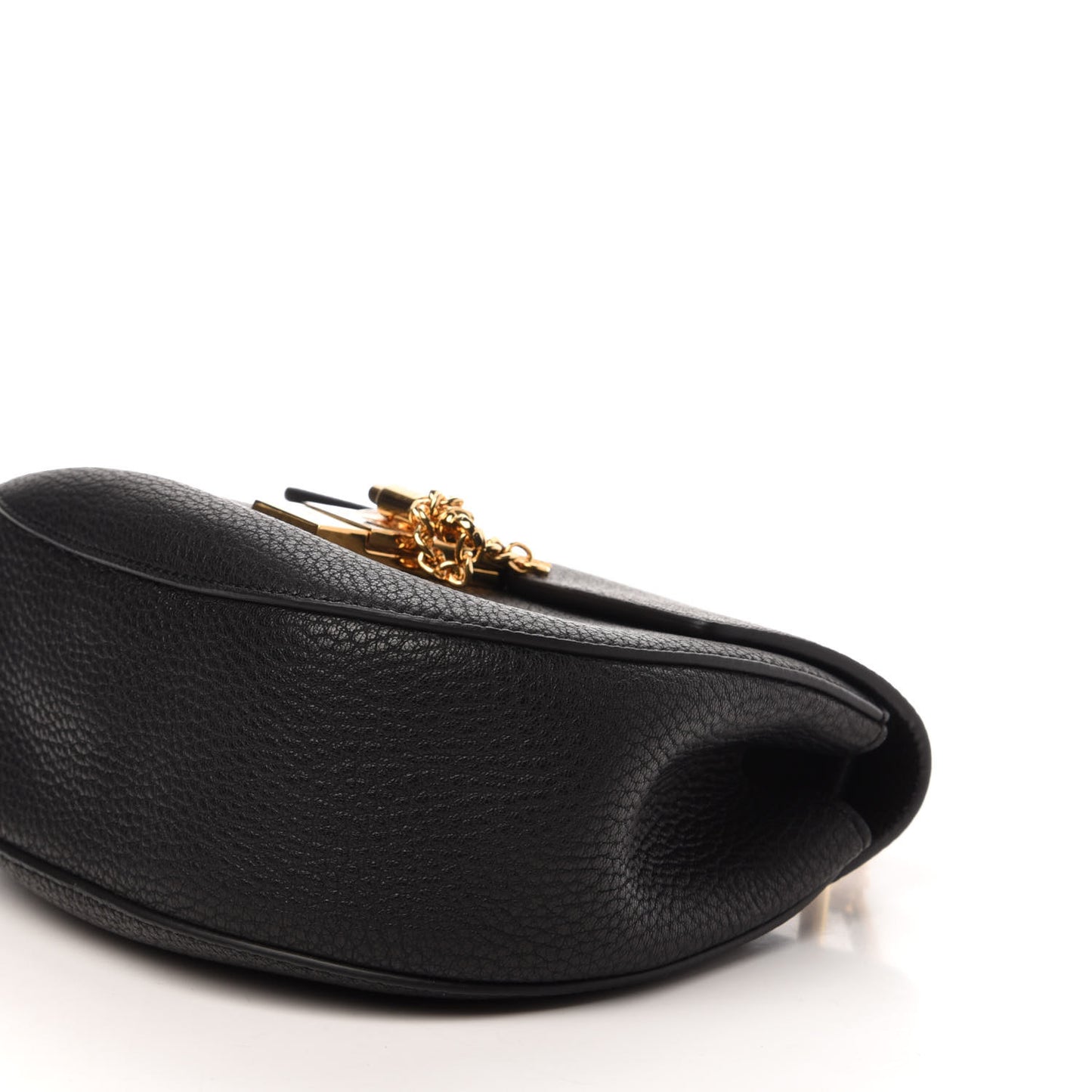 Grained Lambskin Mini Drew Shoulder Bag Black