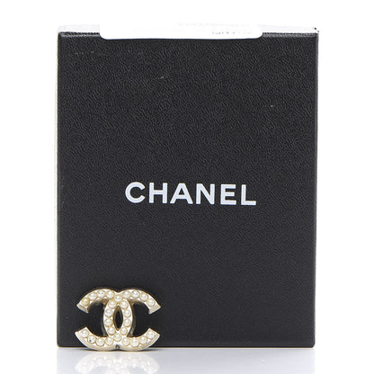 Chanel Pearl CC Brooch Gold 4 of 5