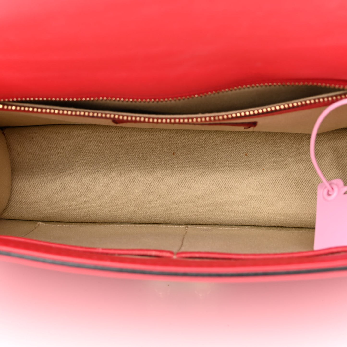 Vitello Medium Glam Lock Rockstud Flap Red