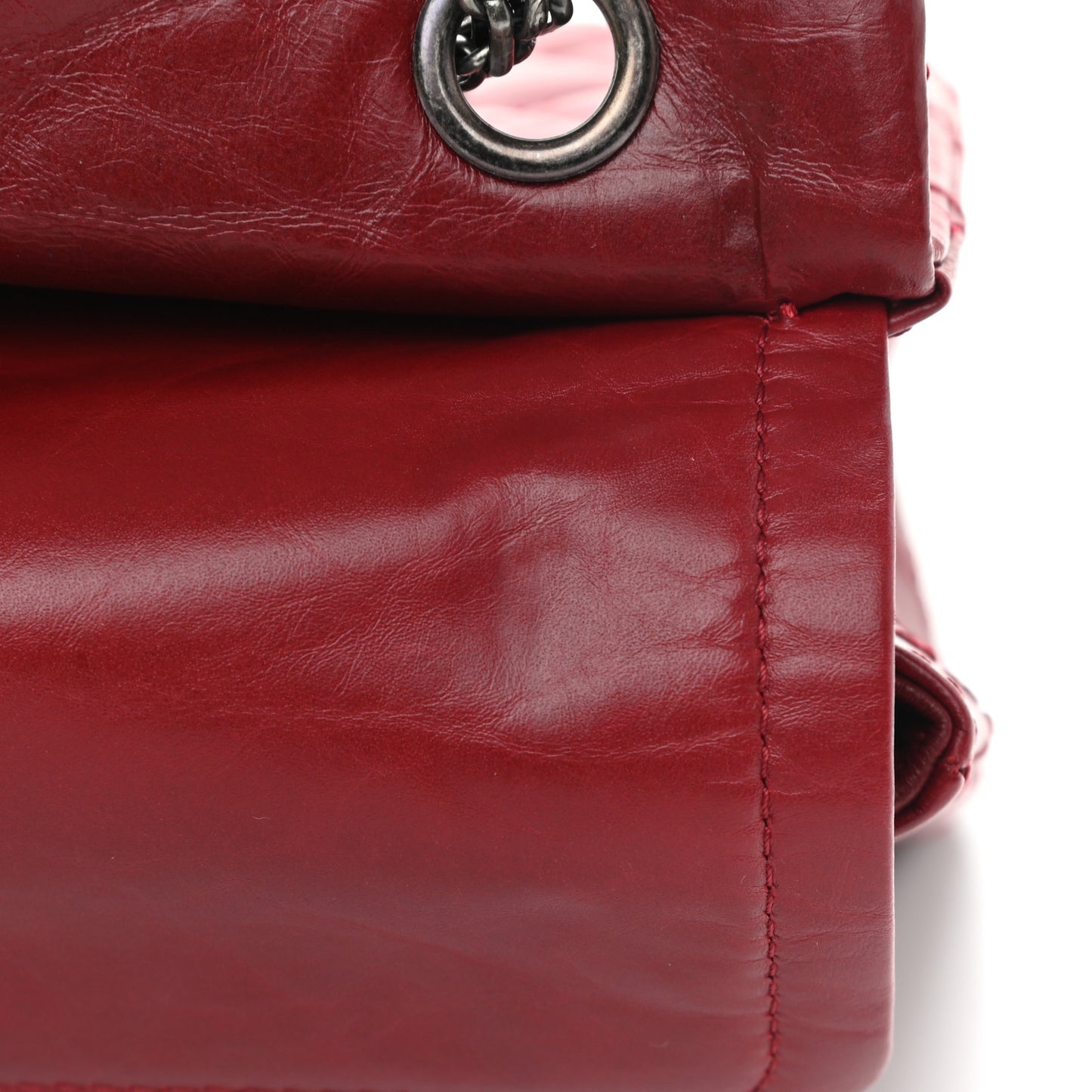 Aged Calfskin Quilted 2.55 Reissue 226 Flap Red