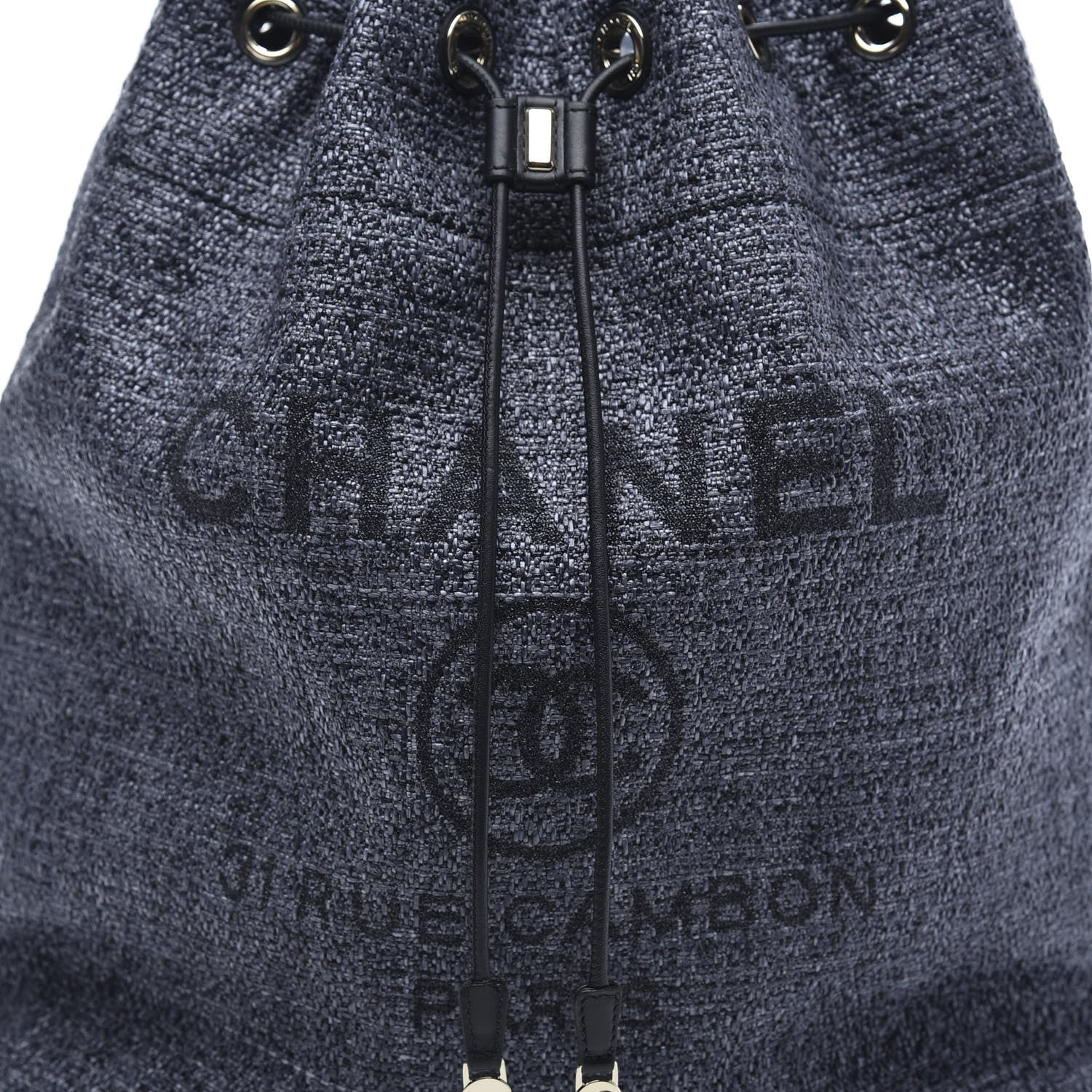 Chanel Canvas Medium Deauville Backpack Blue 11 of 12