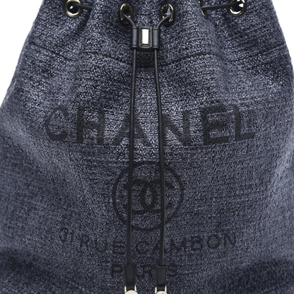 Chanel Canvas Medium Deauville Backpack Blue 11 of 12