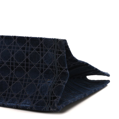 Christian Dior Velvet Cannage Large Book Tote Navy Blue 10 of 10