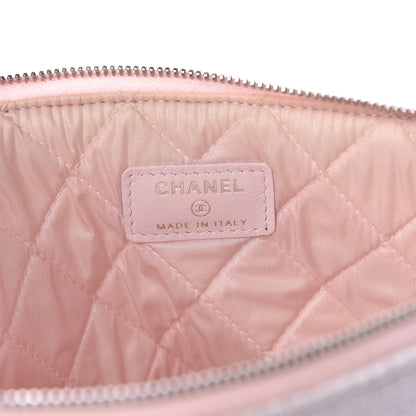 Chanel Lurex Canvas Medium Deauville Cosmetic Pouch Pink 6 of 8