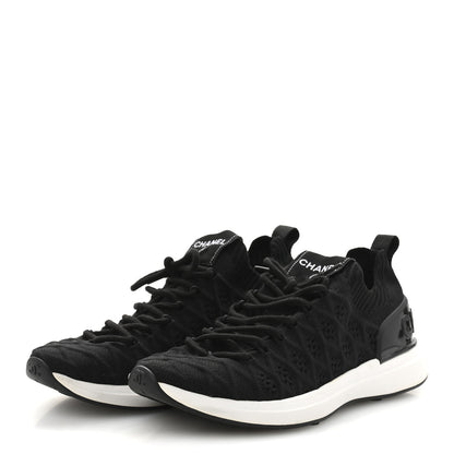 Chanel Fabric Logo Sneakers 37 Black 4 of 9