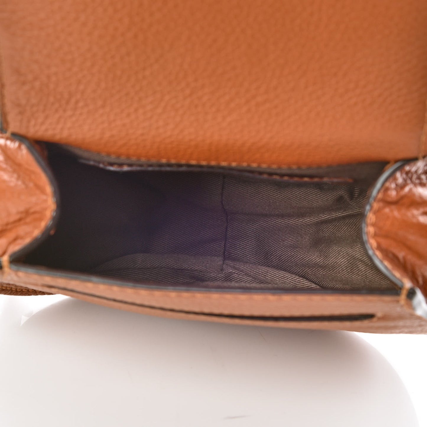 Calfskin Mini Marcie Round Crossbody Bag Tan