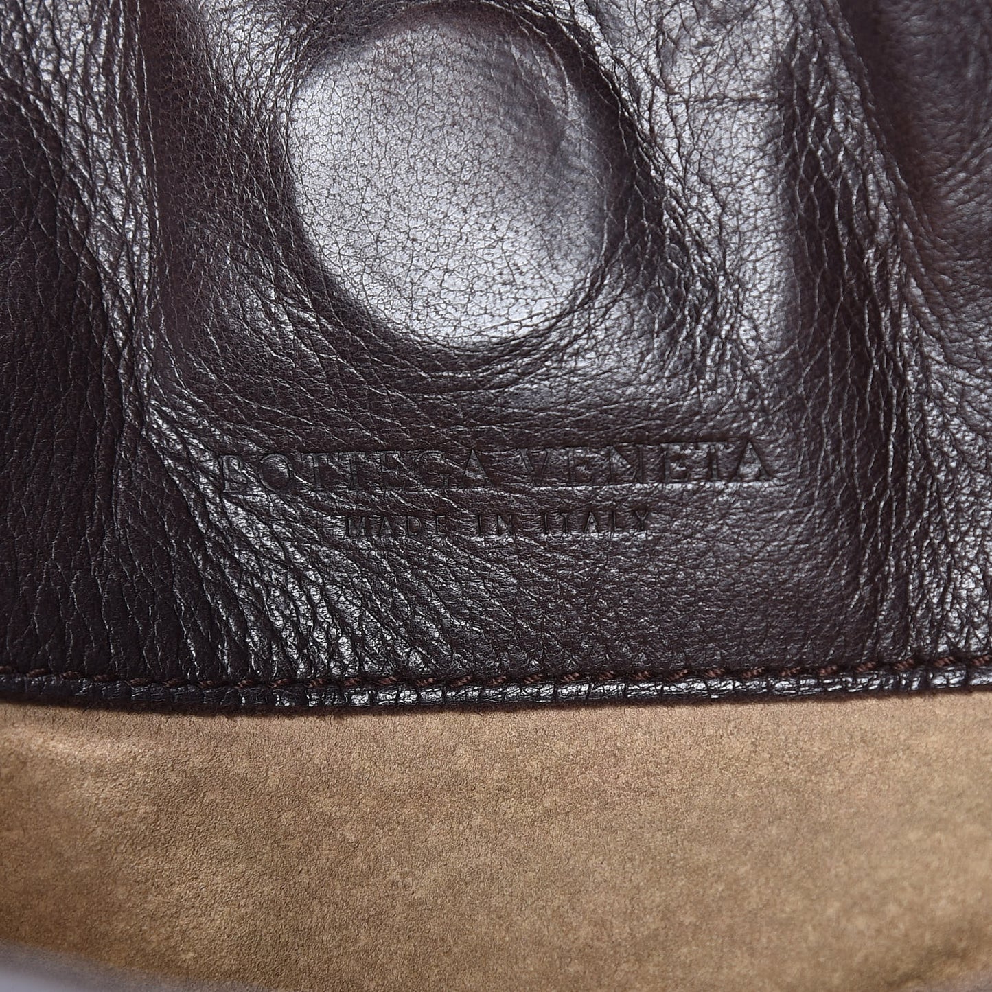 Nappa Intrecciato Shoulder Bag Ebano