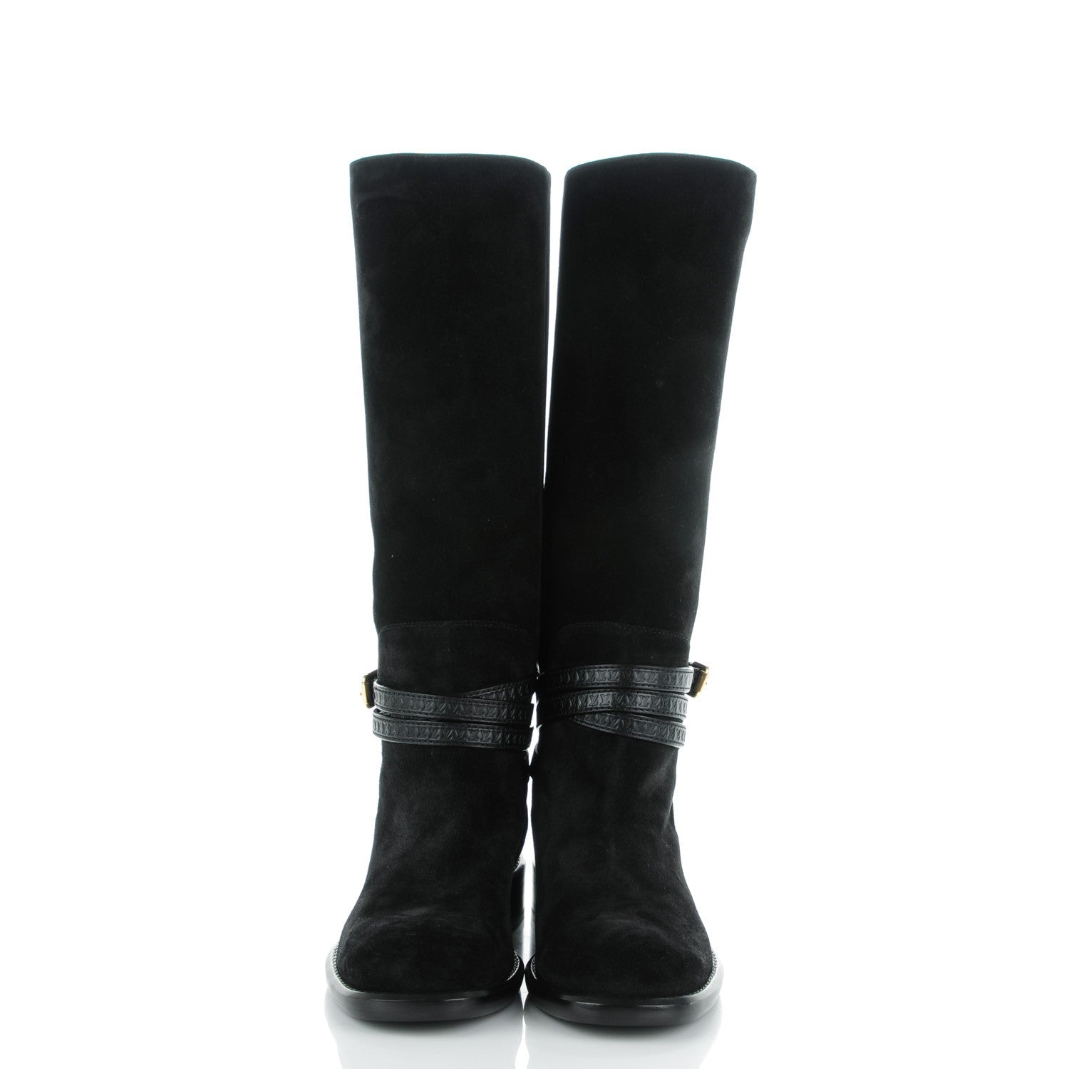 Louis Vuitton Suede Crossroads High Boot 38 Black 2 of 7