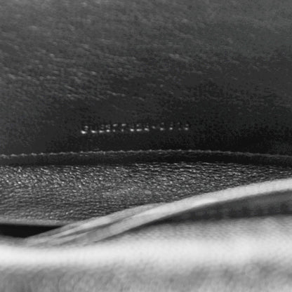 Saint Laurent Bi-Color Grain De Poudre Matelasse Chevron Monogram Chain Wallet Black White 8 of 8