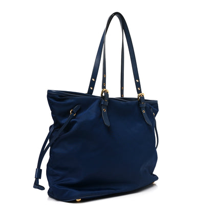Prada Tessuto Nylon Saffiano Tote Baltico 3 of 9