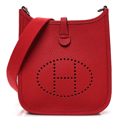 Hermes Taurillon Clemence Evelyne TPM Rouge Casaque 1 of 10