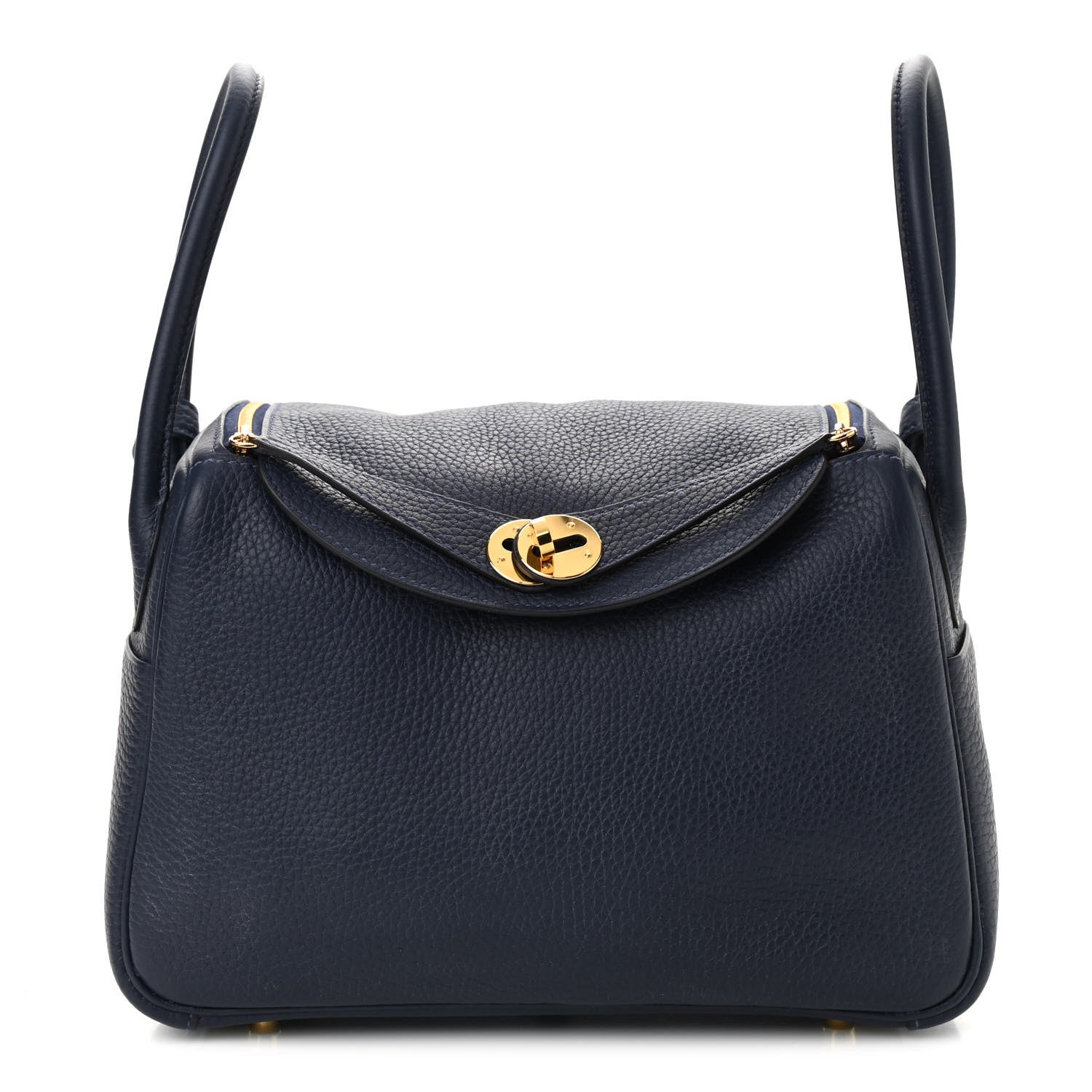 Hermes Taurillon Clemence Lindy 26 Bleu Nuit 1 of 12