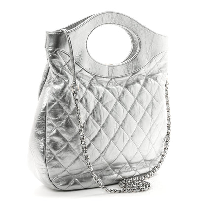 Chanel Metallic Crumpled Calfskin Small 31 Shopping Bag Silver 3 of 10