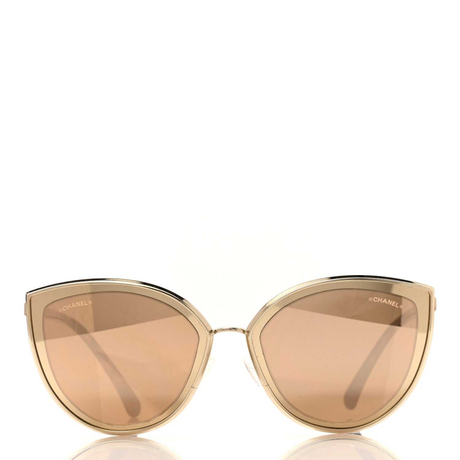 Chanel Metal Cat Eye Sunglasses 4222 Pink Gold 2 of 9