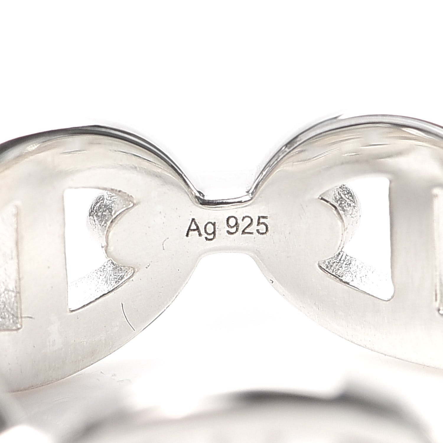 Hermes Sterling Silver PM Chaine d'Ancre Enchainee Band Ring 51 5.75 4 of 7