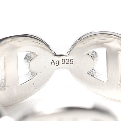 Hermes Sterling Silver PM Chaine d'Ancre Enchainee Band Ring 51 5.75 4 of 7