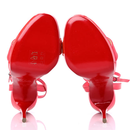 Christian Louboutin Patent Loubi Queen 120 Strap Sandals 35 Pink 4 of 12