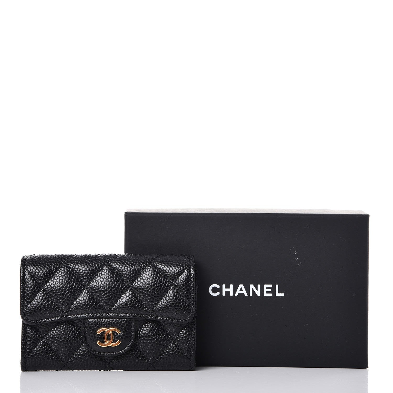Chanel Caviar Quilted Flap Card Holder Black 9 of 9