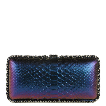 Chanel Metallic Python Chain Around Clutch Purple 1 of 6