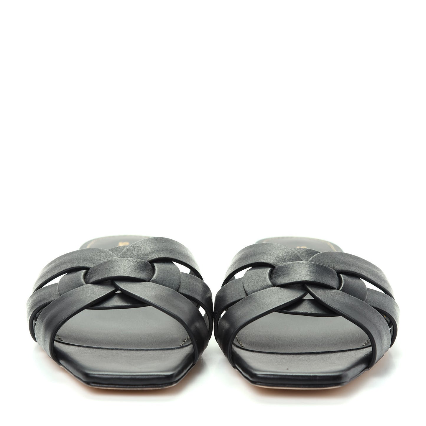 Calfskin Nu Pied 05 Slide Sandals 36 Black