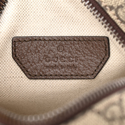 Gucci GG Supreme Monogram Web Mini Ophidia Double Zip Messenger Bag Beige New Acero 6 of 11