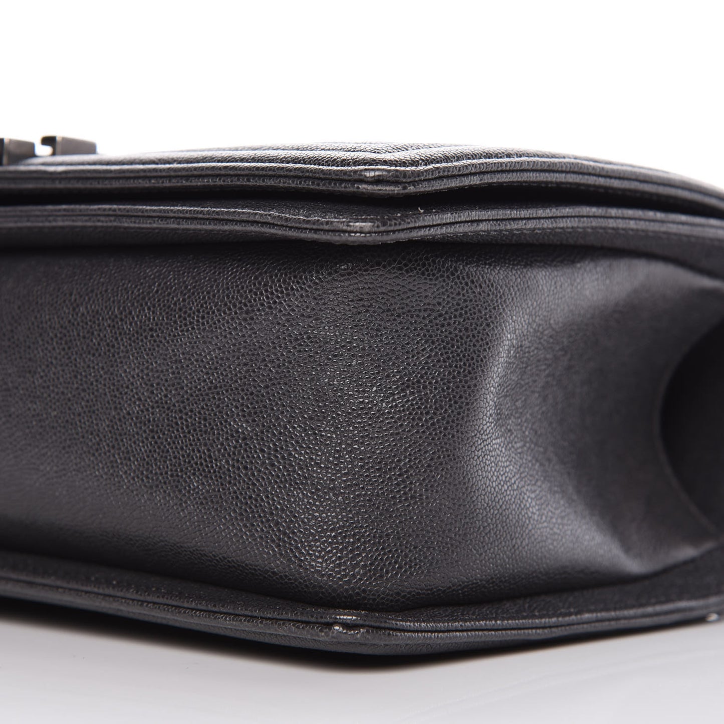 Caviar Quilted Medium Boy Flap Grey