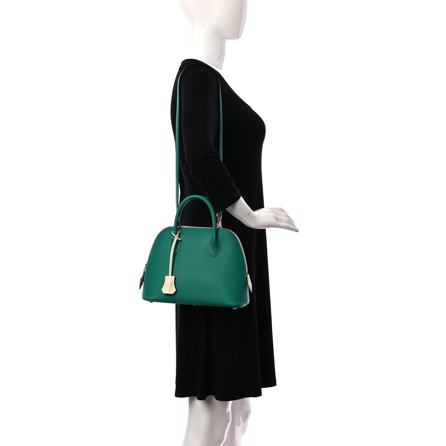 Hermes Epsom Tri-Color 1923 Bolide 25 Jade Nata Mauve Sylvestre 2 of 10