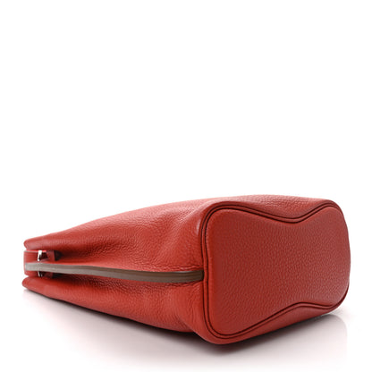 Hermes Taurillon Clemence Verso So Kelly 22 Rouge Pivoine Rose Jaipur 4 of 10