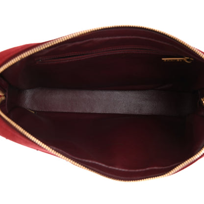 Chanel Suede Chocolate Bar Camera Case Red 5 of 11