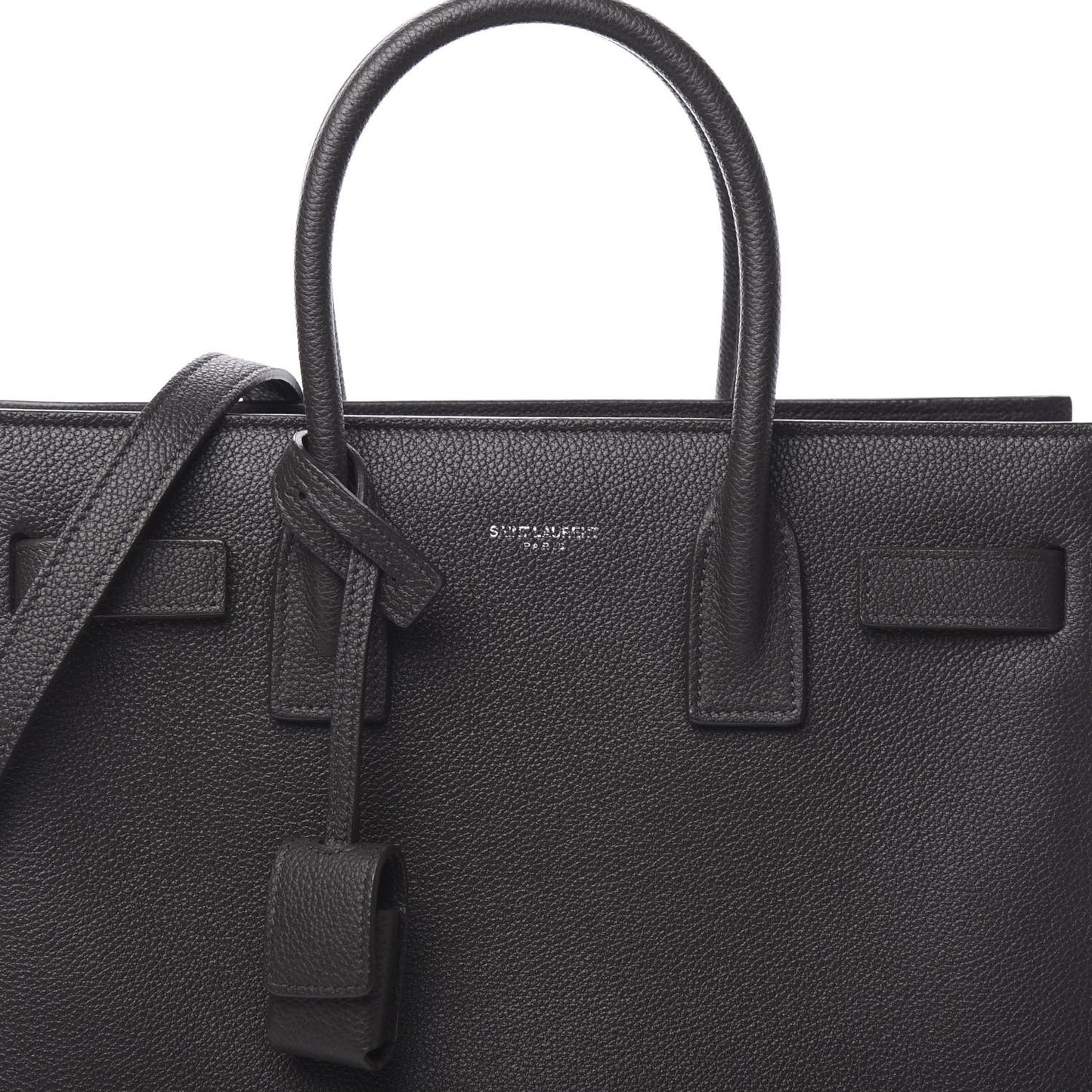 Grained Calfskin Baby Sac De Jour Coal