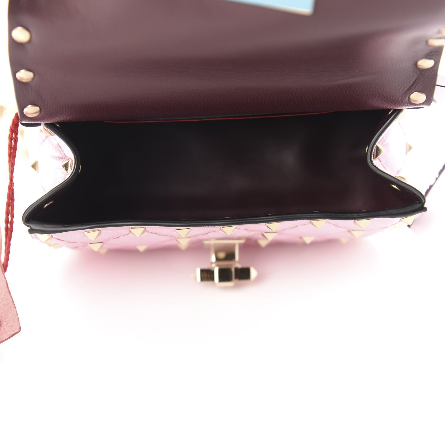 Valentino Garavani Metallic Nappa Micro Rockstud Spike Shoulder Bag Giacinto 5 of 9