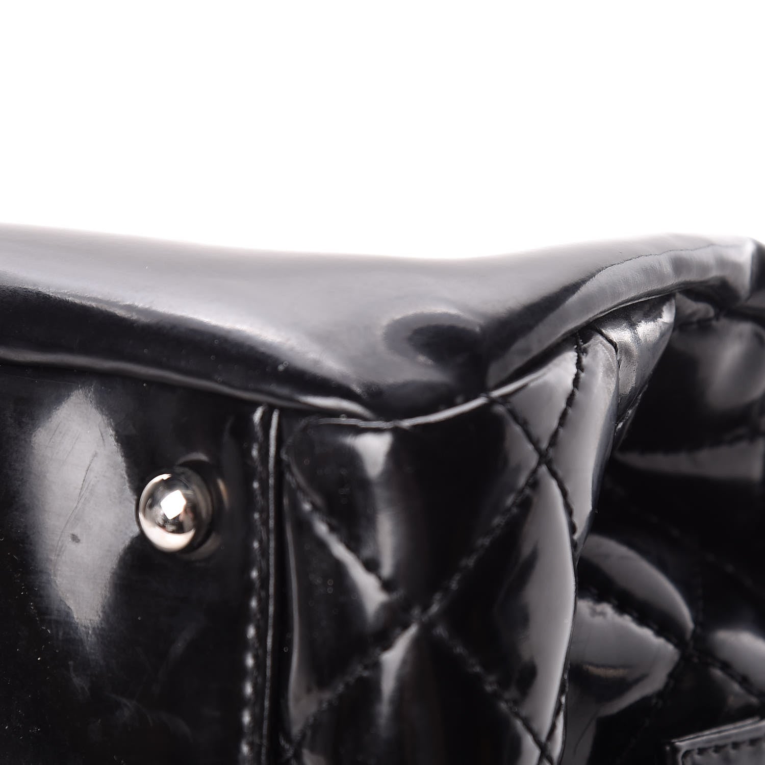 Chanel Vinyl Lipstick Ligne Tote Black 12 of 20