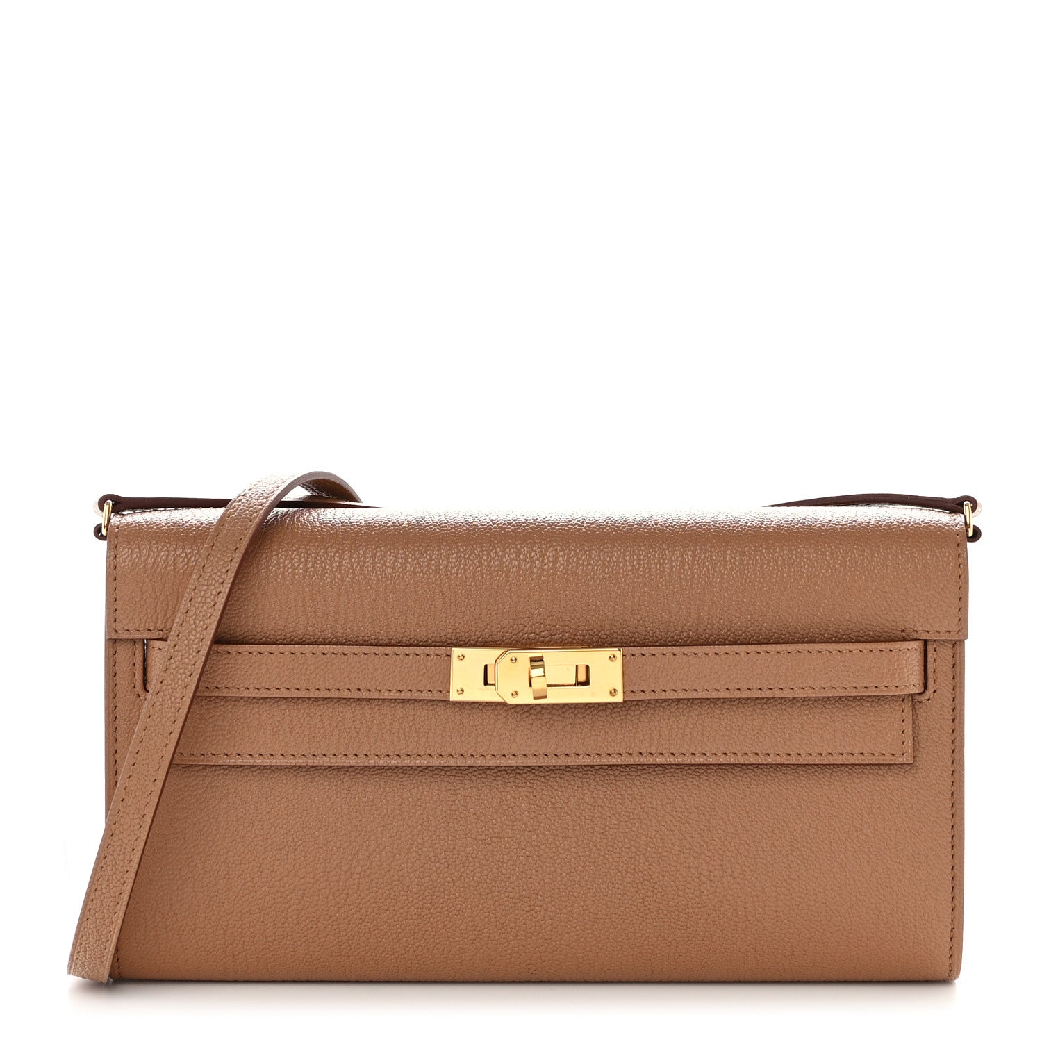 Hermes Chevre Mysore Kelly Wallet To Go Quebracho 1 of 9