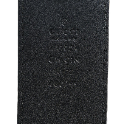 Gucci Guccissima Signature Interlocking G 40mm Belt 80 32 Black 5 of 6