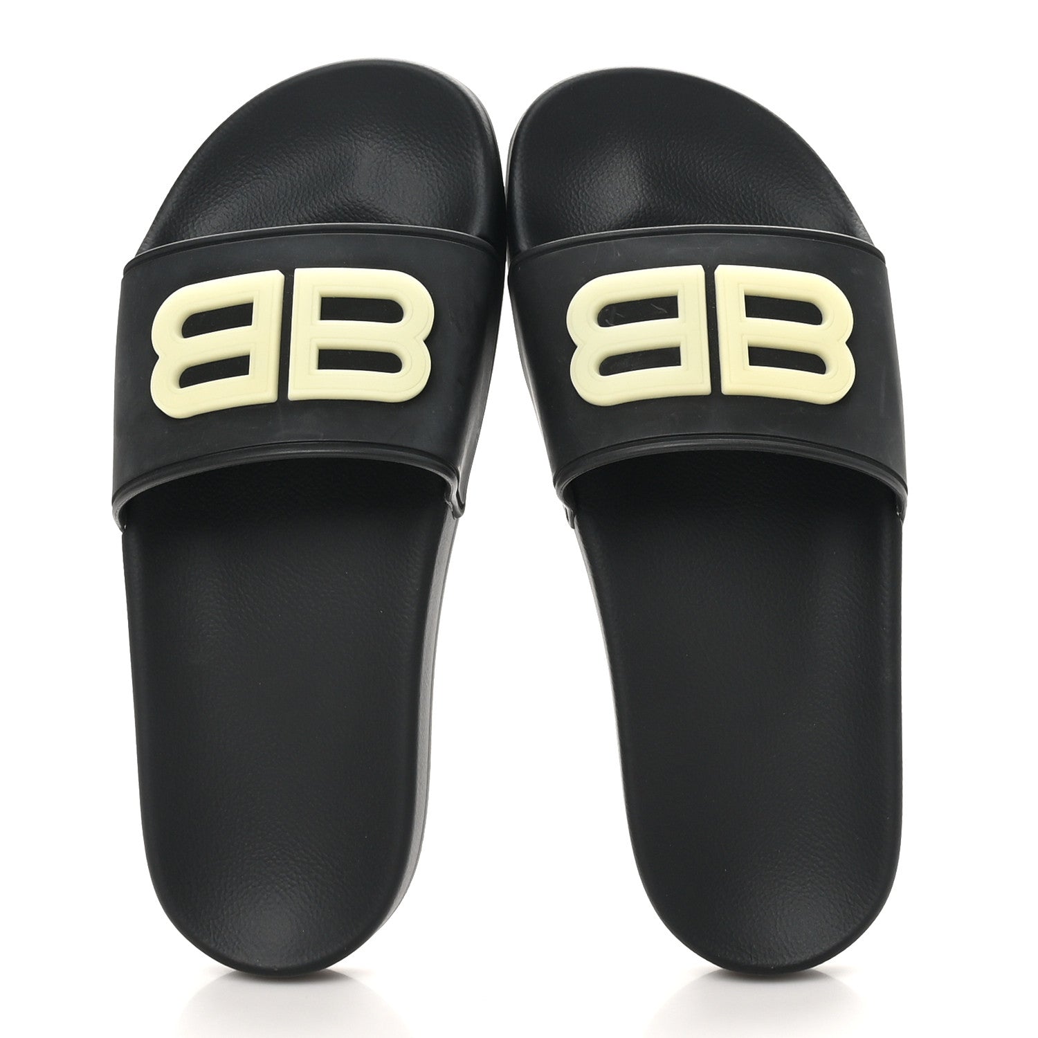 Balenciaga Rubber Womens BB Pool Slide Sandals 36 Black 2 of 8