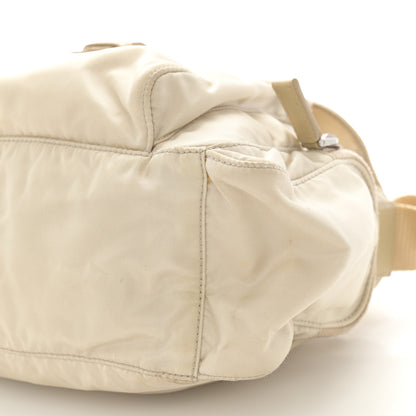Prada Tessuto Nylon Saffiano Small Vela Messenger Deserto 10 of 11