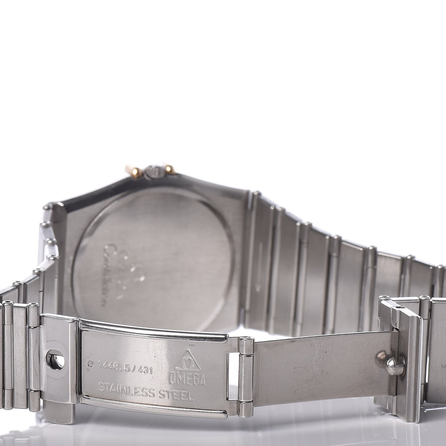Stainless Steel 18K Yellow Gold 33mm Constellation Quartz Watch Champagne 396.1075