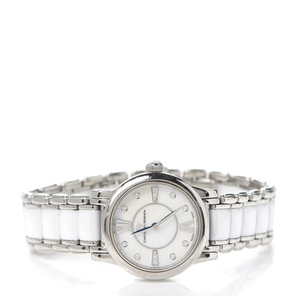 David Yurman Stainless Steel Ceramic Diamond 30mm Classic Quartz Watch White 2 of 6