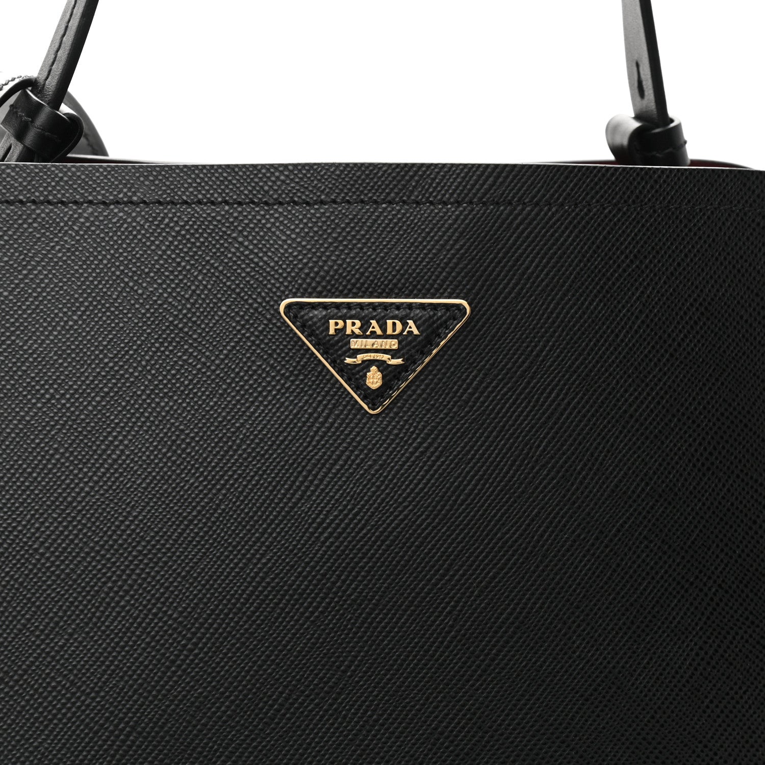 Prada Saffiano Cuir Matinee Tote Black Cherry 8 of 9