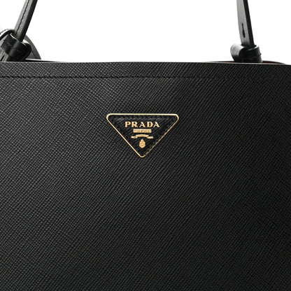 Prada Saffiano Cuir Matinee Tote Black Cherry 8 of 9